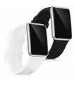 Set 2 curele pentru Huawei Watch Fit, Silicon, Negru / Alb, 53953.03